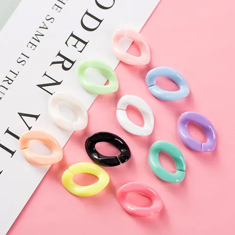 Acrylic Open Jump Rings DIY Keychain Earrings Craft Accessories Plastic Links Connectors Jewelry Making Findings