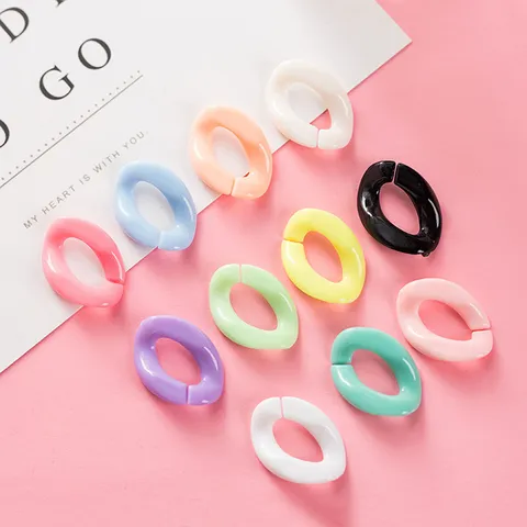 Acrylic Open Jump Rings DIY Keychain Earrings Craft Accessories Plastic Links Connectors Jewelry Making Findings