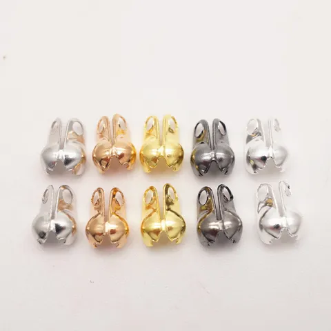 Fermoir de Chaîne de Perles en Fer Pince de Perle de Retenue Boucle Latérale à Double Trou Collier Connexion Finition Apprêts Bijoux DIY