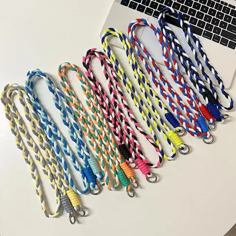 Braided Polyester Phone Lanyard Crossbody Anti Lost Strap Universal Wrist Cord Fashion Mobile Phone Accessories