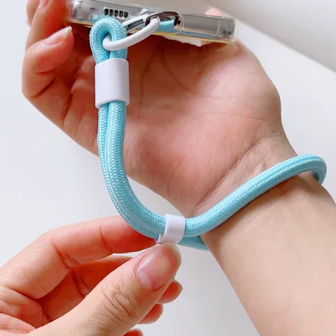 Lanière de Poignet Courte pour Téléphone en Polyester Tissé Avec Patch Universel