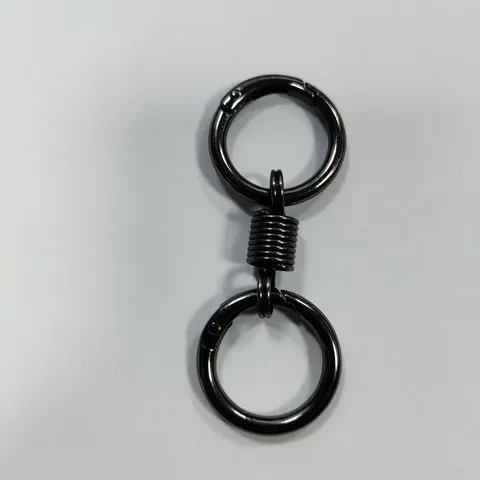 Porte-Clés Ressort en Métal Créatif Double Anneau Anneau à Ressort Suspendu à la Taille Porte-Clés Voiture Accessoires de Mode