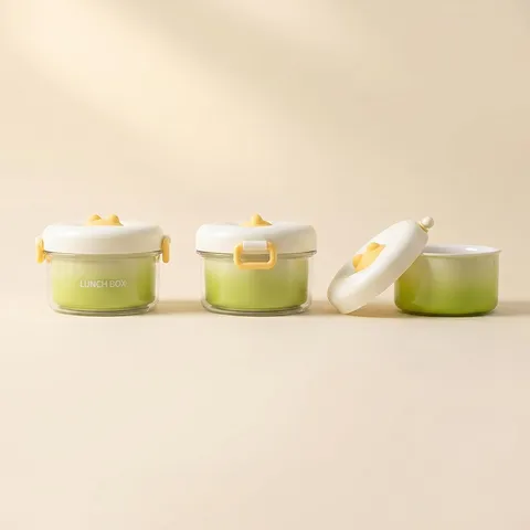 Boîte à Déjeuner en Céramique Portable Étanche Boîte Bento Avec Poignée Récipient de Stockage de Nourriture Isolé Pour Bureau École