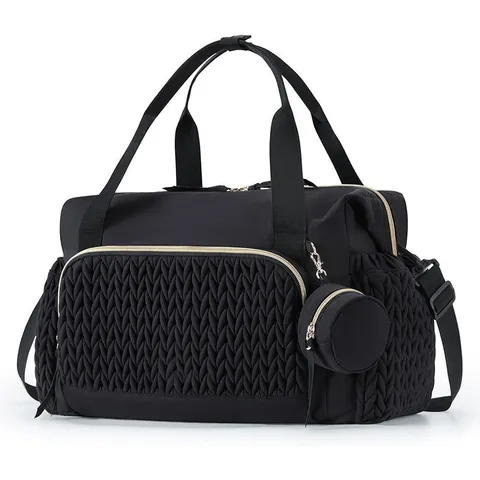 Large Capacity Travel Mommy Bag Waterproof Quilted Handbag Multifunctional Shoulder Diaper Bag With Pacifier Box