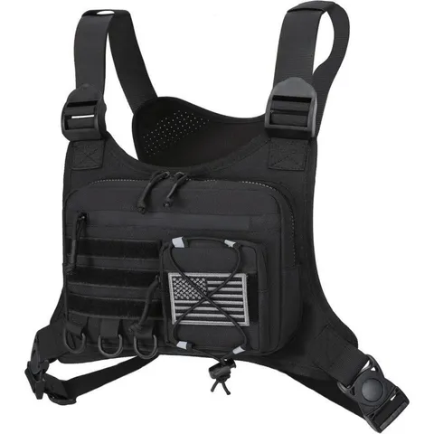 Men Tactical Chest Bag Multifunctional Outdoor Waterproof Oxford Cloth Vest Backpack Casual Sports Sling Bag
