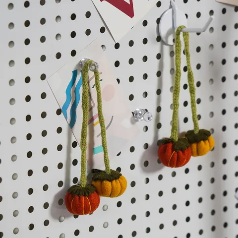 Halloween Woven Felt Pumpkin Napkin Ring Hanging Ornament Fall Harvest Party Home Decor DIY Craft Supplies