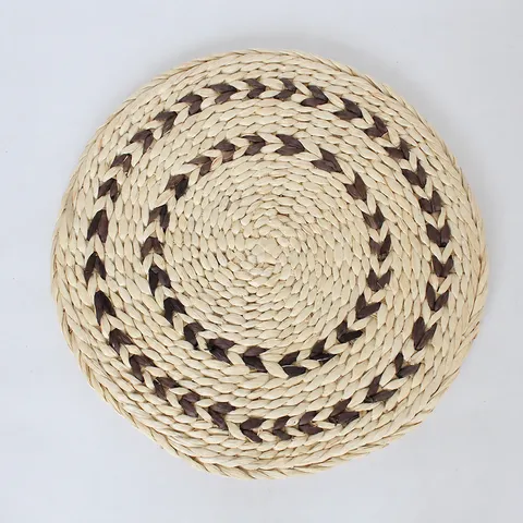 Natural Corn Husk Woven Round Cushion Handmade Straw Floor Mat Korean Style Home Decor Tatami Seat Cushion