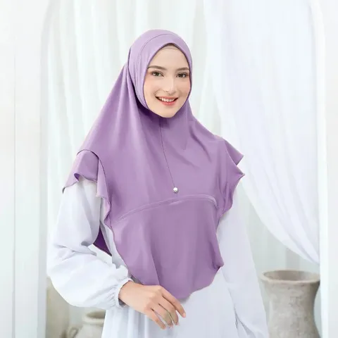 Sciarpa a Turbante con Volant Elastico da Donna Hijab Tinta Unita Cappello Pullover in Poliestere Foulard Con Dettagli Bottone Per Accessori Abbigliamento Quotidiano