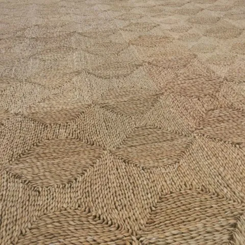 Handmade Natural Corn Husk Straw Woven Rug Carpet Geometric Patchwork Floor Mat Rustic Home Decor Living Room Tatami Mat