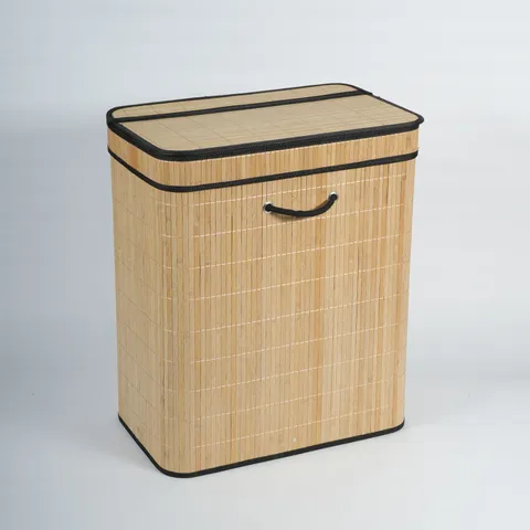 Nordic Bamboo Woven Foldable Storage Basket Laundry Hamper With Lid For Bedroom Living Room Sundries Organizer
