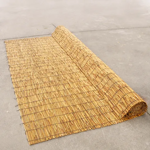 Natural Reed Curtain Handmade Woven Roll Up Blind Sunshade Rustic Door Curtain For Home Decor And Farmhouse Interior