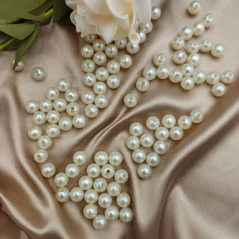 ABS Imitation Pearl Beads Bulk 3mm-20mm Round Loose Beads With Hole For DIY Jewelry Making Clothing Crafts Accessories