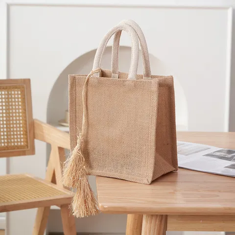 Handgemaakte Geweven Stro Mand Handtas Casual Raffia Kwast Hanger Tote Tas Zomer Strand Vakantie Dames Tas