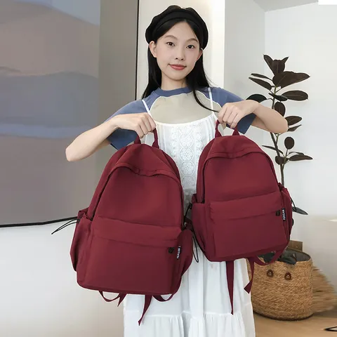 Japanischer Stil Minimalistischer Nylon Rucksack Große Kapazität Schultasche Für Junior High College Studenten Leichter Täglicher Reise Casual Daypack