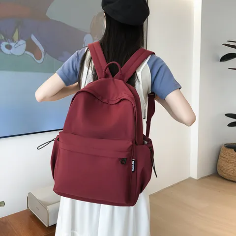 Japanischer Stil Minimalistischer Nylon Rucksack Große Kapazität Schultasche Für Junior High College Studenten Leichter Täglicher Reise Casual Daypack