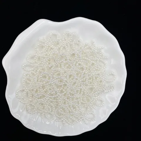 ABS Imitation Perle Nœud Creux DIY Bijoux Accessoires pour Bracelet Chaîne de Téléphone Pendentif Perle Charms Artisanat