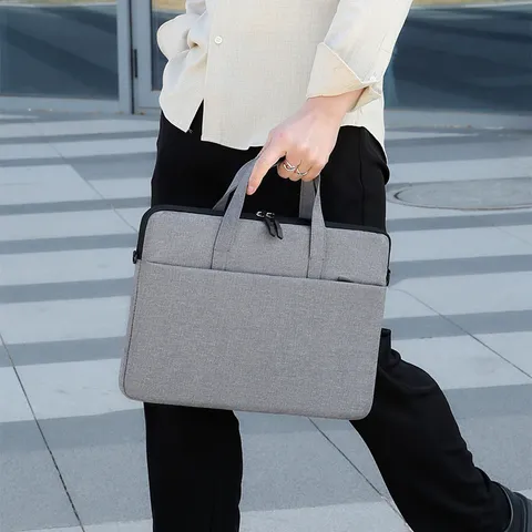 Custodia per Laptop in Tessuto Oxford Impermeabile Valigetta Borsa per Computer da Lavoro Con Manico e Tracolla per Uomini Donne
