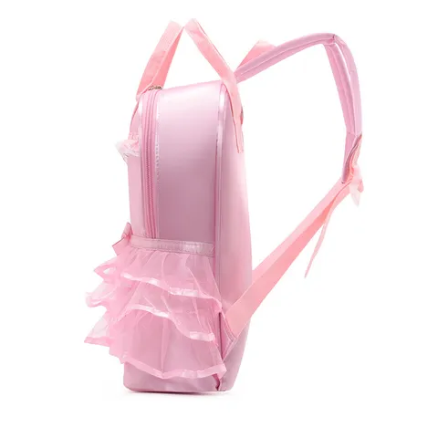 Girls Ballet Dance Backpack Large Capacity Cute Princess School Bag Waterproof Nylon Bookbag with Tutu Skirt