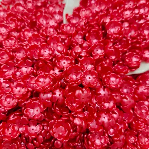 Pétales de Fleur de Trèfle en Résine Plastique Perles Artisanales DIY Perles en Vrac Nacrées pour Fabrication de Bijoux de Bouquet de Fleurs Fait Main