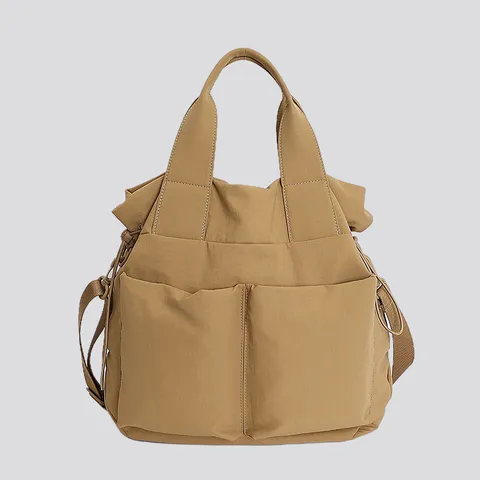 Damen Große Kapazität Nylon Tote Bag Casual Pendler Schulter Umhängetasche Studenten Handtasche Reisetasche