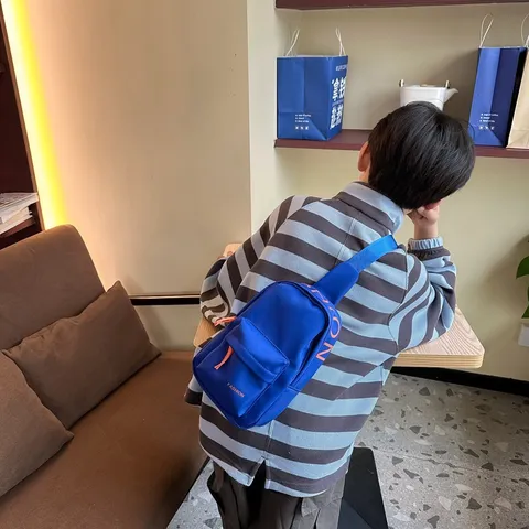Kids Trendy Chest Bag Children Simple Stylish Crossbody Bag Boys Casual Outdoor Shoulder Bag