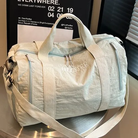 Sac de Voyage Grande Capacité Nylon Imperméable Décontracté Portable Fitness Yoga Entraînement Bagage Duffel Bag Pour Hommes Femmes