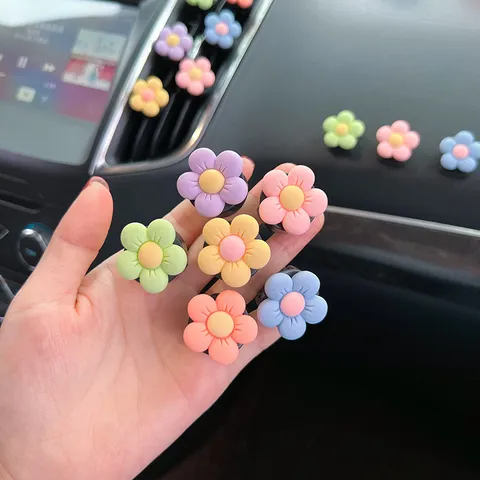 Harz Fünfblättrige Blume Auto Lüftung Aromatherapie Clip Süße Blume Auto Parfüm Clip Innere Dekorative Diffusor