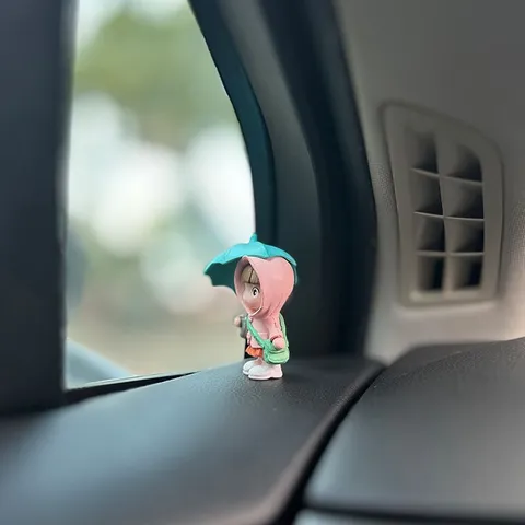 Leuke Tekenfilm Paraplu Meisje Auto Ornament Hars Figuur Dashboard Interieur Decoratie Genezende Karakter