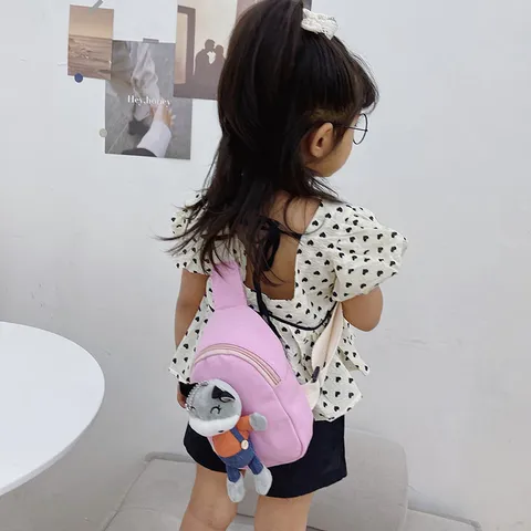 Bambini Carino Cartone Animato Piccola Mucca Tela Borsa a Tracolla Bambini Moda Mini Borsa Petto Bambino Messenger