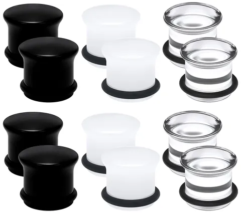 Acrylic Single Flare Ear Plugs Tapers Gauges Stretching Kit Piercing Jewelry With Rubber O-Rings Body Piercing Studs Ornaments
