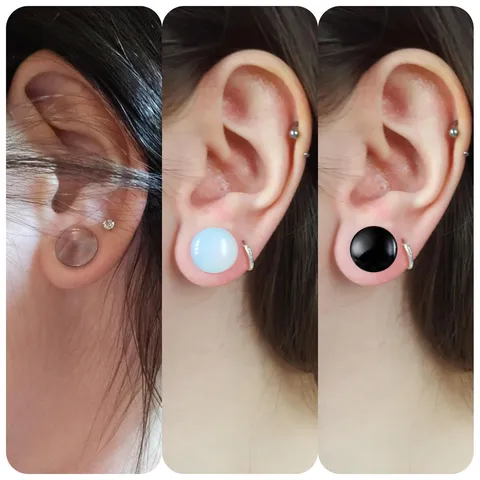 Acrylic Single Flare Ear Plugs Tapers Gauges Stretching Kit Piercing Jewelry With Rubber O-Rings Body Piercing Studs Ornaments