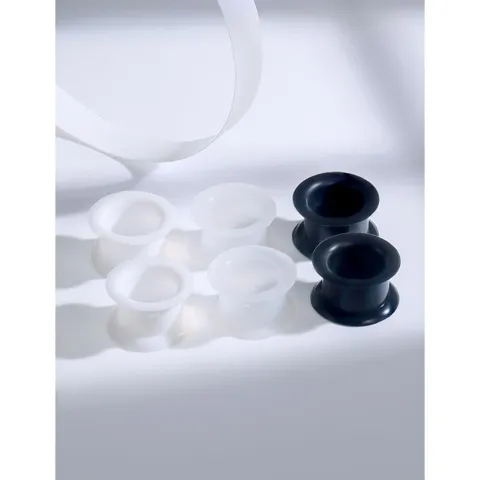 Silicone Double Flare Ear Gauges Tunnels Ear Stretching Kit Gothic Body Jewelry Soft Flexible Ear Plugs Expanders For Unisex