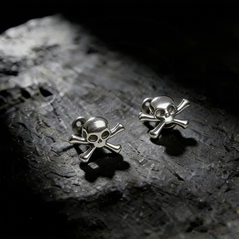 G23 Titanium Microdermal Piercing Jewelry Skull Cross Anchor Piercing Stud Surgical Steel Body Jewelry Unisex Punk Gothic Anchor Top Base