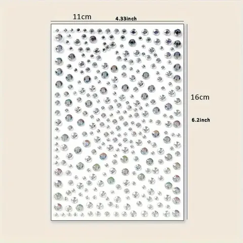 Pegatinas de Cristal para la Cara Brillantes Joyas de Strass Gemas Corporales Pegatinas de Perla Artificial Accesorios Maquillaje
