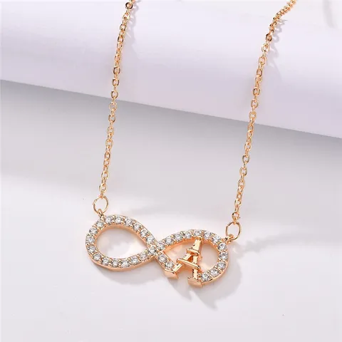 Fashion Zirconia Inlaid Infinity Eiffel Tower Pyramid Pendant Necklace Copper Electroplated Jewelry For Women Girls Gift