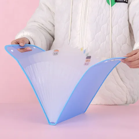 A4 Expanding File Folder Portable Document Organizer Accordion Filing Bag With Handle Office School Supplies
