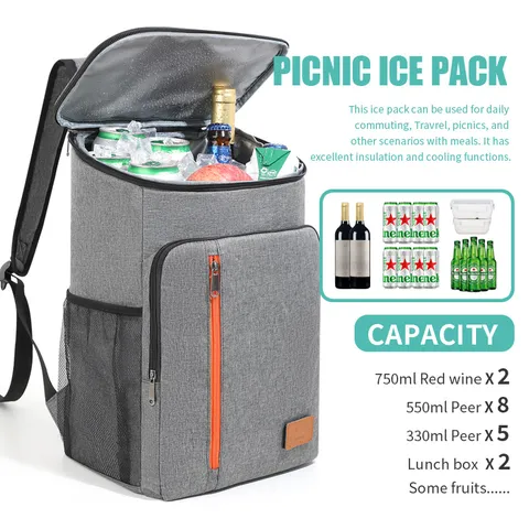 Grote Capaciteit Waterdicht Gesoleerde Koelrugzak Buiten Kamperen Wandelen Picknick Reizen Lunchtas Oxford Stof