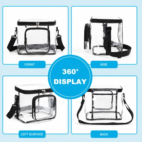 Transparante PVC Schoudertas Grote Capaciteit Waterdichte Heldere Reizen Cosmetische Waszak Lunchtas