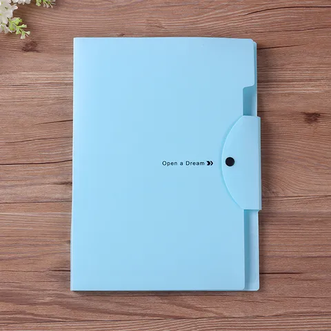 A4 Plastic Expanding Accordion Folder 5 Pocket Document Organizer Multi-Layer File Bag For Office School
