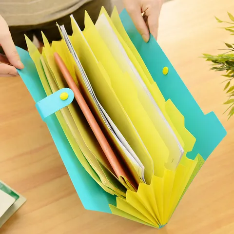 A4 Expandierbarer Aktenordner PP Dokumentenorganizer Akkordeon Ordner Wasserdichte Ablage Dokumentenaufbewahrung Tasche