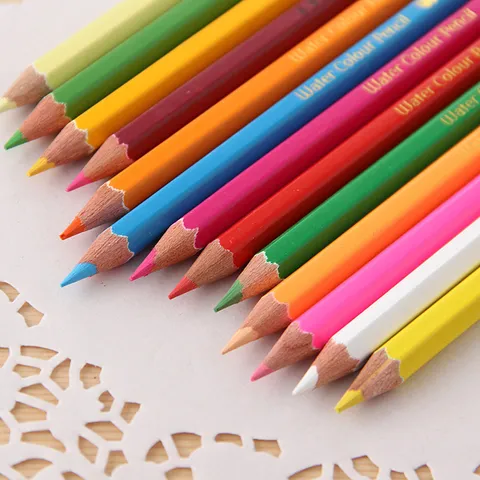 Water Soluble Colored Pencils Wooden Drawing Pencils Set With Iron Box For Art Painting Students School Supplies