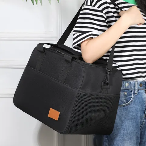 Grote Capaciteit Oxford Stof Thermische Lunchtas Draagbare Waterdichte Koeltas Met Schouderriem Voor Buiten Picnic Reizen
