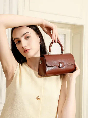 Borsa a Mano in Vera Pelle per Donna Nuovo Lusso Semplice Borsa a Tracolla Leggero Versatile Piccola Borsa Quadrata