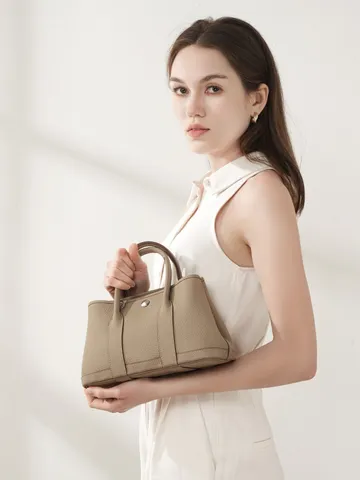 Borsa a Secchiello in Vera Pelle di Mucca da Donna Vintage Lusso Borsa Tote con Manico Superiore Moda Borsa a Tracolla Casual con Hardware in Metallo