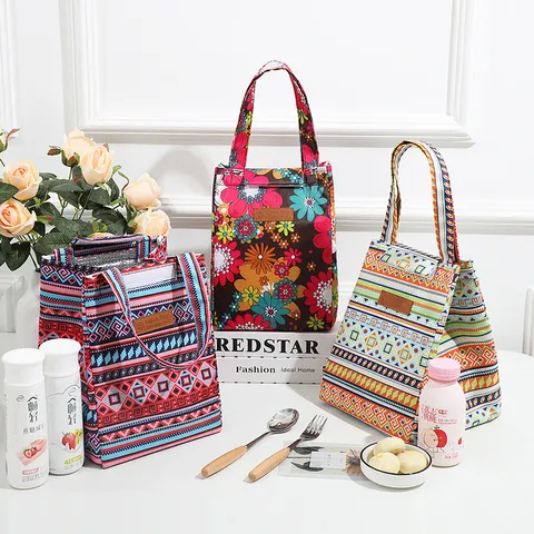 Oxford Stof Thermisch Geïsoleerde Lunchtas Waterdichte Draagbare Bento Pouch Picnic Voedsel Opslag Organizer Tas Voor Werk School