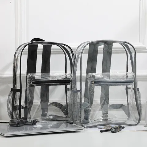 Диάφανη PVC Aδιάβροχο Casual Saκίδιο Schολική Тσάντα Маθητή Outdoor Travel Daypack