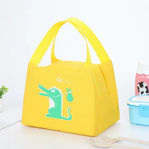 Draagbare Geïsoleerde Lunchtas Leuke Cartoon Dier Oxford Doek Thermische Koeler Bento Bag Voor Kinderen Dagelijkse Woon-werkverkeer Picnic