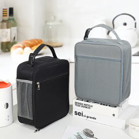 Geïsoleerde Lunchtas Grote Capaciteit Herbruikbare Thermische Koeltas Bento Tas Oxford Stof Lunchbox Voor Mannen Vrouwen