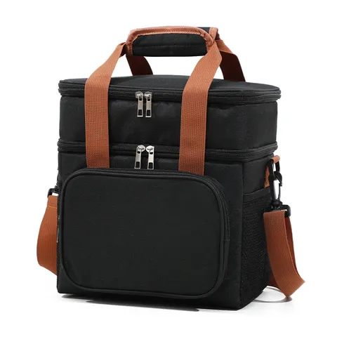 Grote Capaciteit Thermische Lunchtas Oxford Doek Geïsoleerde Koeltas Draagbare Picknick Bento Pouch Voor Outdoor Reizen