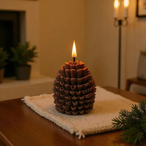 Christmas Pine Cone Scented Candle Soy Wax Aromatherapy Candle Festive Home Decor Natural Scent Party Gift
